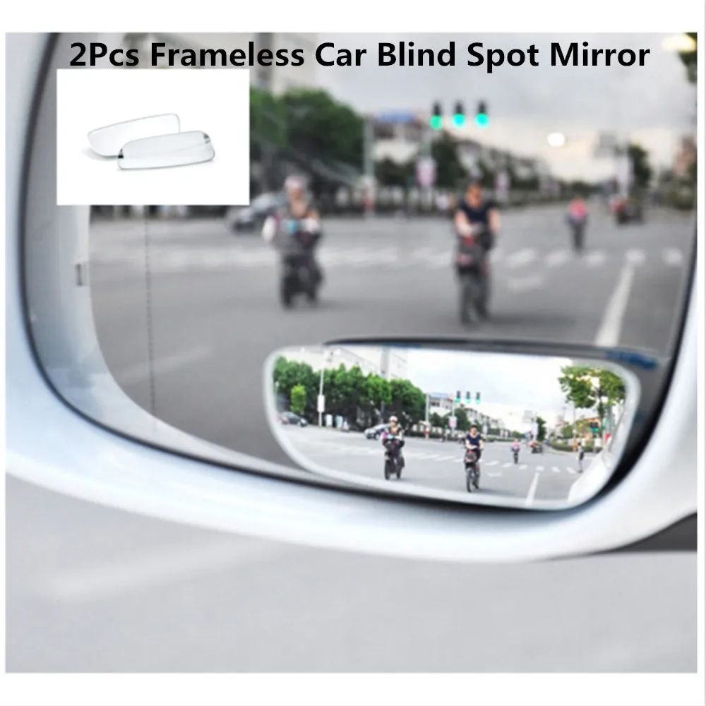 

2Pcs Rahmenlose Auto Blind Spot Spiegel 360 Grad Einstellbar Weitwinkel Konvexen Rückspiegel Auto Parkplatz Rückspiegel
