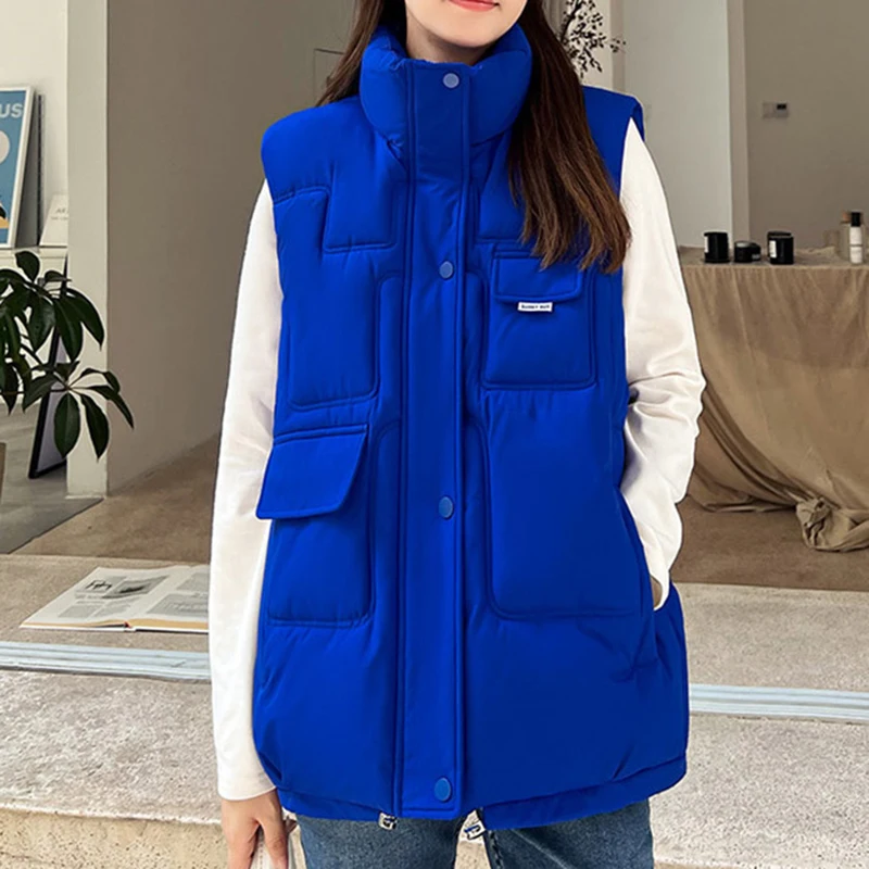 

Will vest female qiu dong han edition relaxed joker down cotton vest outside the waistcoat brief paragraph cotton dress waistcoa