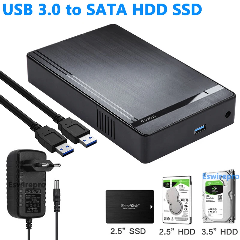 

Корпус для внешнего жесткого диска SATA-USB 3,0, 2,5/3,5 дюйма