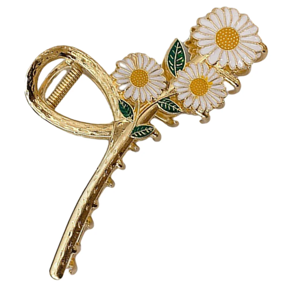 

Металлическая заколка для волос в виде цветка, Маргаритка, когти для волос, Цветочная заколка для волос, Женская декоративная Заколка-краб