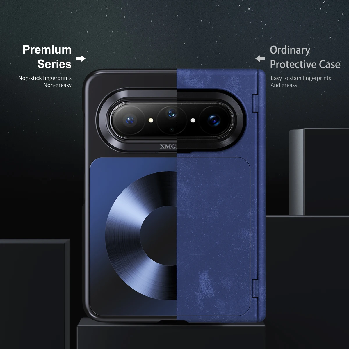 Фото Полупрозрачный матовый чехол для Huawei Pura X Max с защитой шарнира, магнитный чехол для беспроводной зарядки с защитной пленкой для экрана №4