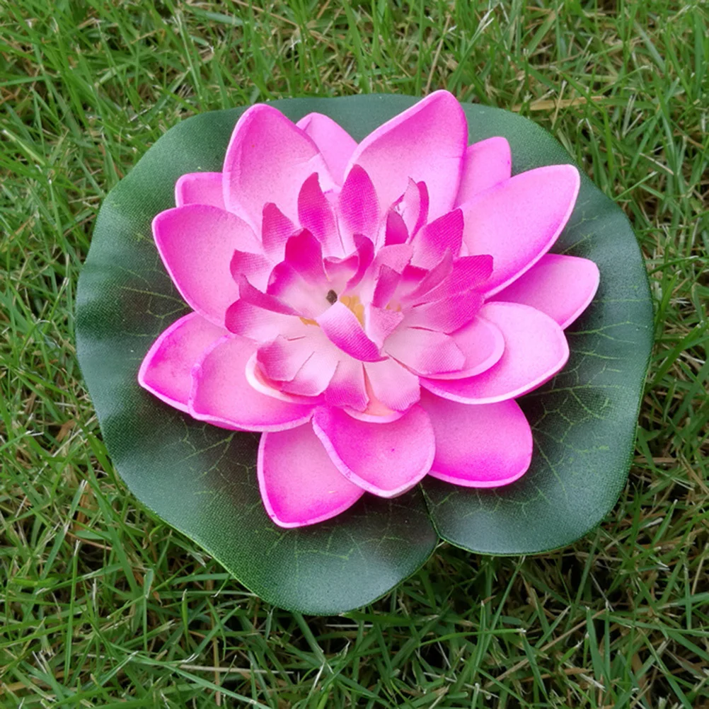 

5pcs Artificial Flower Floating Pond Decoration Water Flower Ornament for Garden Patio Pool Aquarium Decoration 10CM