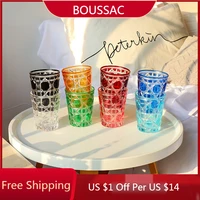 water glass whiskey glass beer glass handmade crystal carved glass water glass european style kawaii household drinking glass
