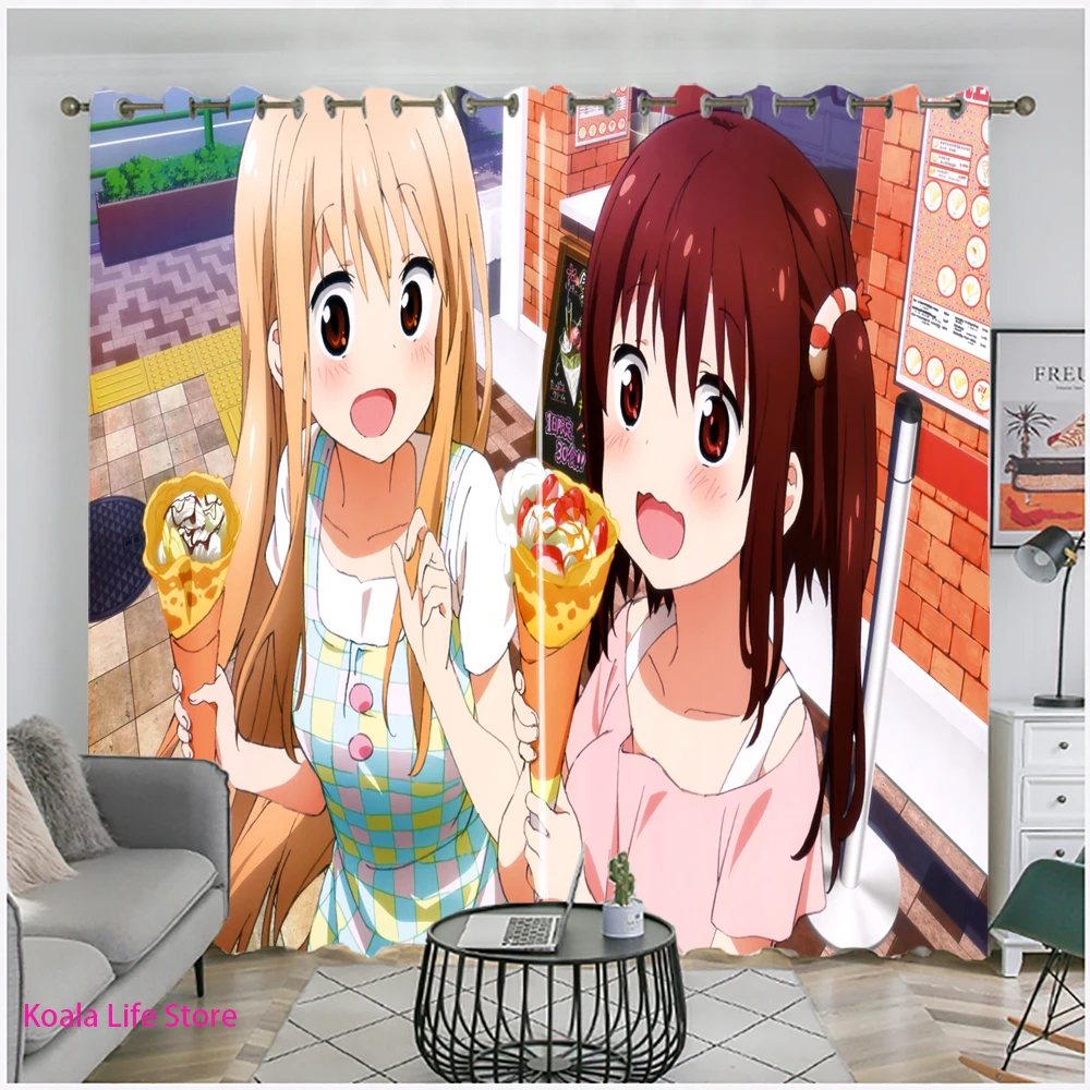 

3D Print Folio/One Piece Blackout Curtains For Bedroom Lovely Cute Anime Cortinas For Living Room Home Textile Kitchen Curtain