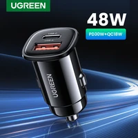 Автомобильное зарядное Ugreen 30W CD332 (USB-A + Type-C) за 462 руб