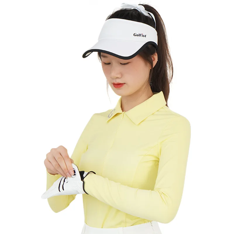 Women’s Golf Polo Shirts Long Sleeve High-Stretch Tennis Sports Shirt Slim Fit Athletic Top Ladies Zip Up T-Shirt Free Ship