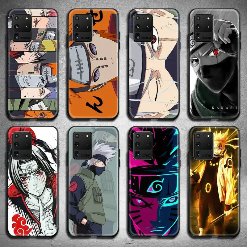 

BANDAI Akatsuki Naruto Kakashi Uchiha Itachi Phone Case For Samsung Galaxy S21 Plus Ultra S20 FE M11 S8 S9 plus S10 5G lite 2020