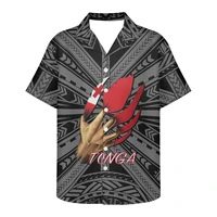 tonga funny printing polynesian traditional tribe new mens shirts 2022 spring and summer clothes short sleeved mens shirts