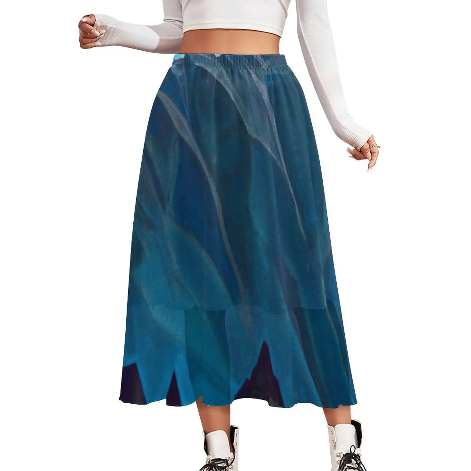 

Bell Mountain Skirt Holy Mountains Print Street Wear Long Skirts Beach A-line Skirt Women Pattern Oversize Clothing