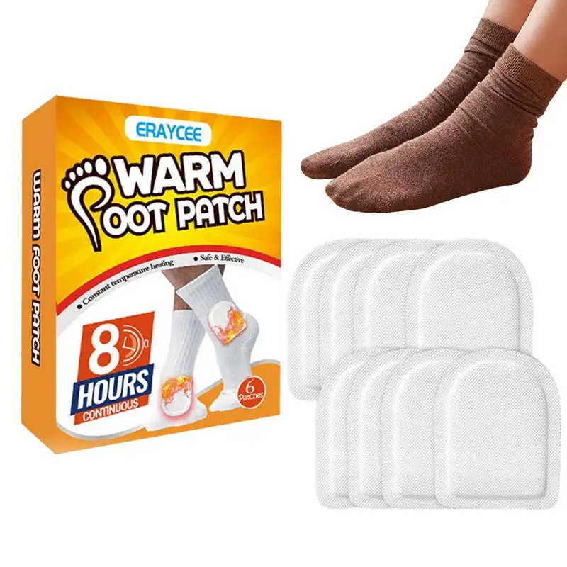 

Foot Warmer Patch 6 PCS Safe And Adhesive Heat Patch Feet Warmers For On The Go Warmth For Outdoor Activities Skiing Hiking etc