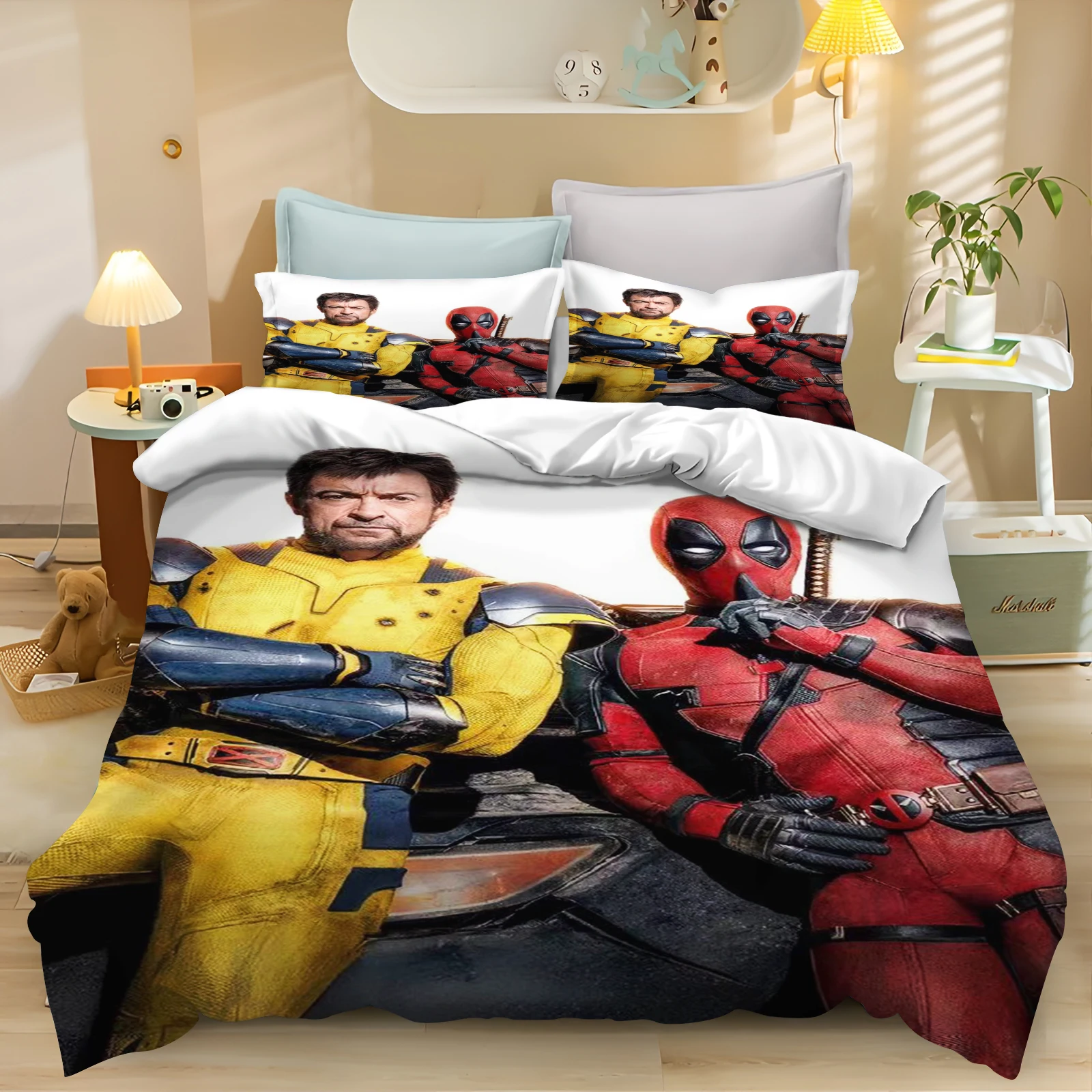 Deadpool printed 3D Wolverine Bedding Sets Anime bed supplies set duvet cover comforter bedding