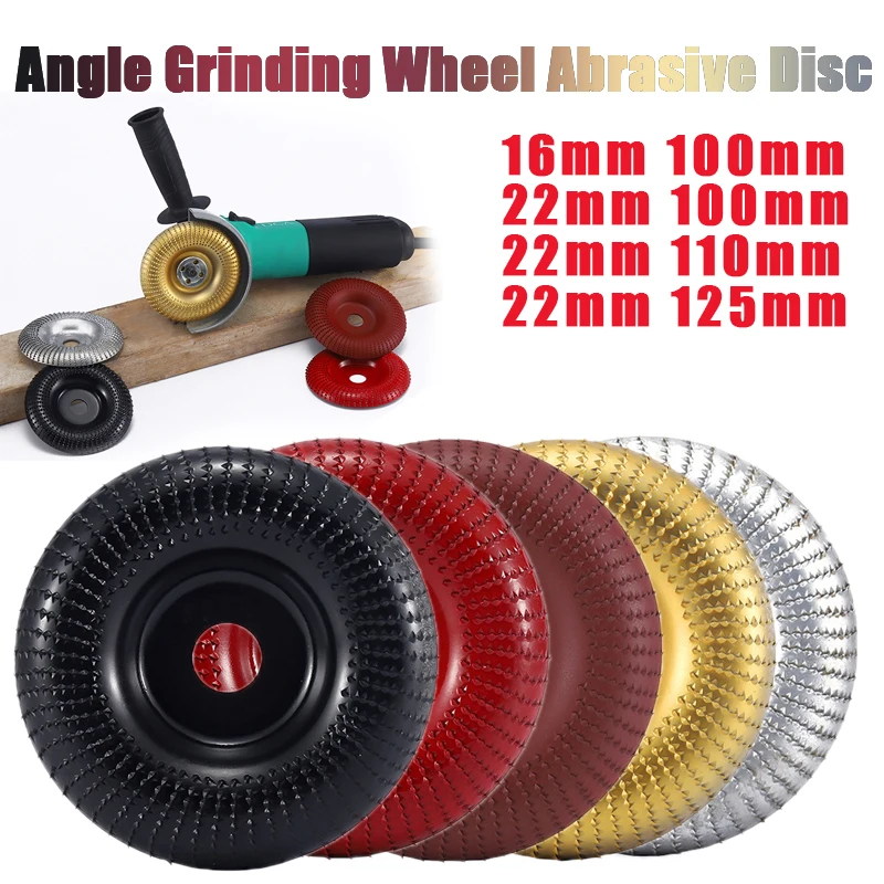 

16mm 22mm Bore Round Wood Angle Grinding Wheel Abrasive Disc Angle Grinder Carbide Coating Shaping Sanding Carving Rotary Tool