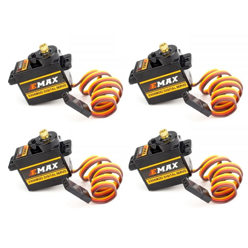 Фото 2 шт./4 шт. EMAX ES08MDII ES08MA II цифровой сервопривод 12 г/1,6/2,0 кг.см высокоскоростной мини-металлический механизм для радиоуправляемой модели лодки автомобиля робот №1