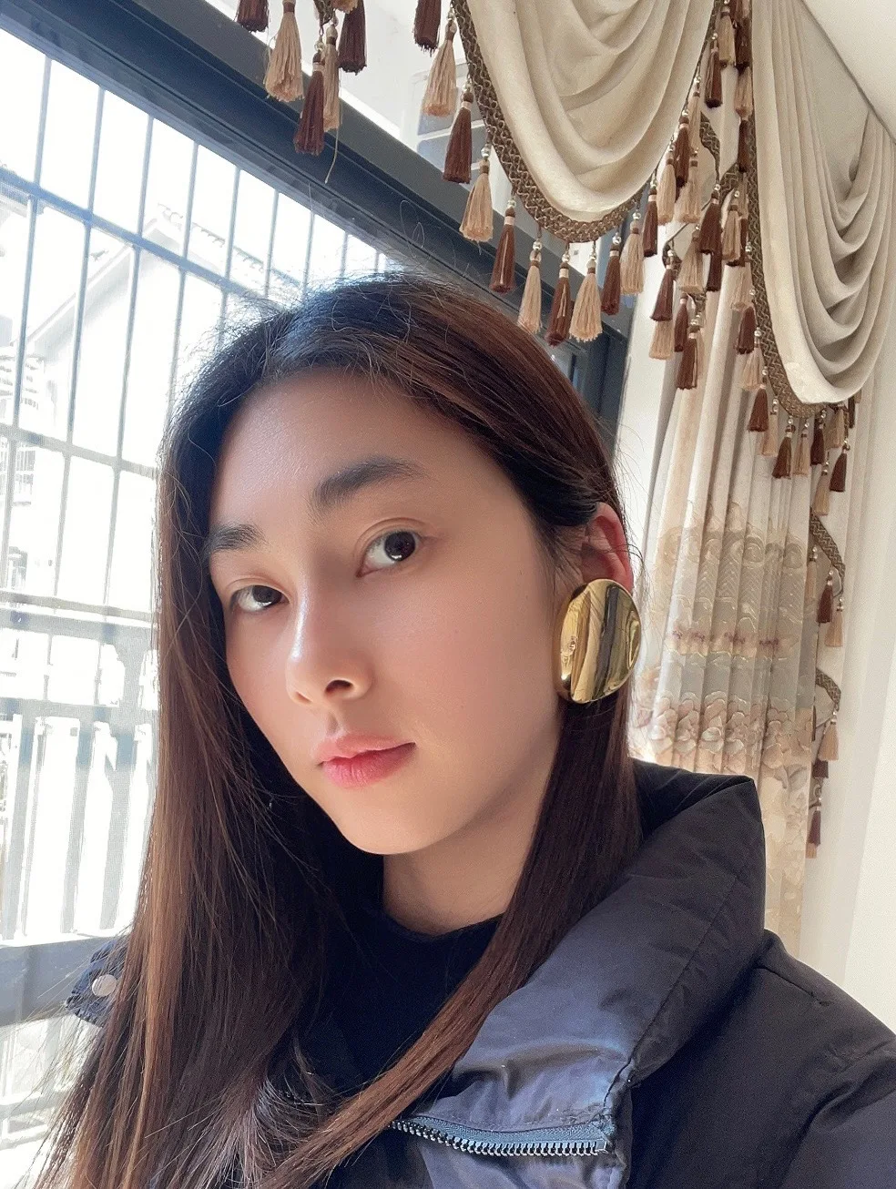 Серьги модные легкие роскошные ретро эллиптические геометрические зажимы для