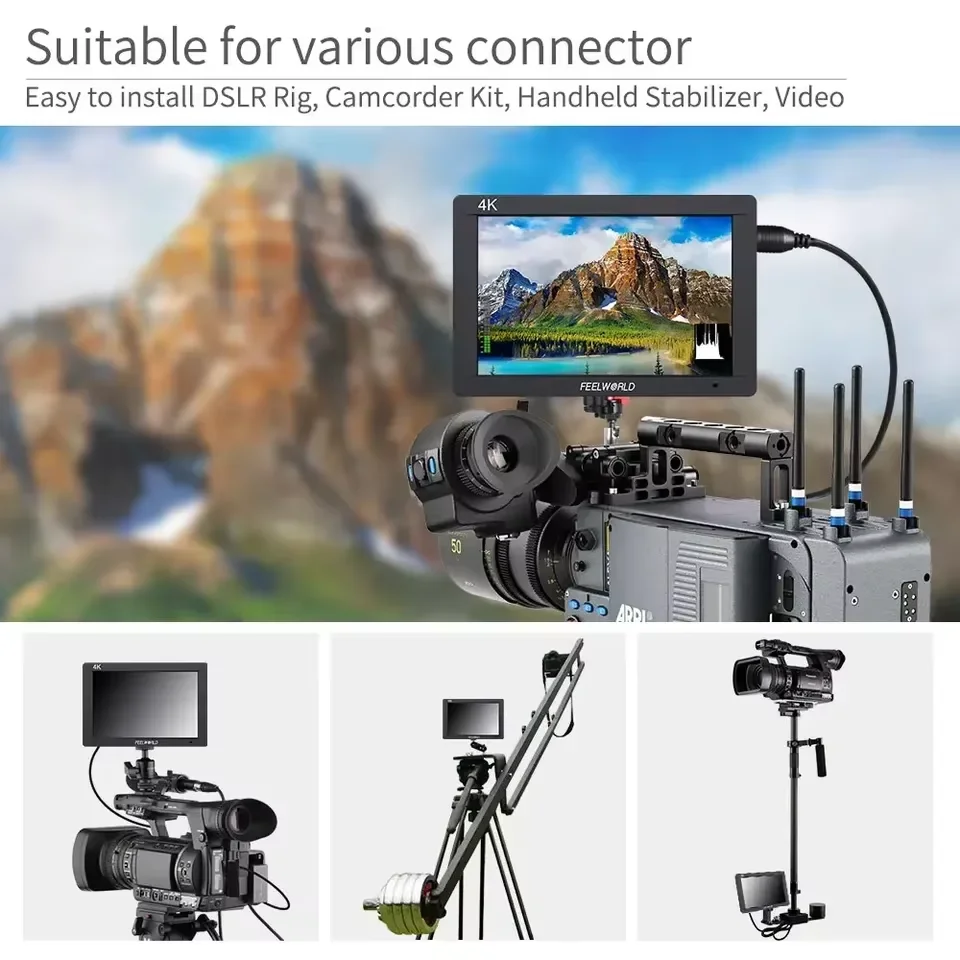 Фото Портативный монитор Feelworld FW703 3G SDI 4K HDMI для камеры, 7 дюймов, IPS, Full HD 1920x1200, для DSLR-камер №1