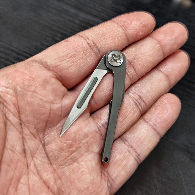 

Weihuo Titanium Alloy Pocket Mini Folding Knife EDC Art Knife Portable Key Knife Unpacking Sharp Knife
