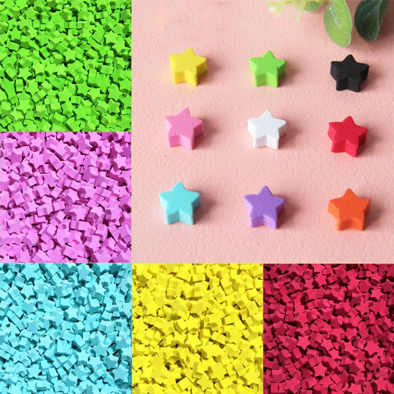 30 шт. внешний аккумулятор из полимера мини красочные пены звезда посыпка для Crafs 