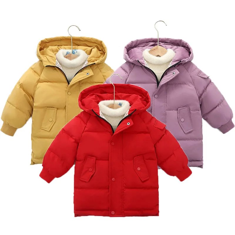 

Зимняя куртка с капюшоном для мальчиков и девочек 3-10 лет