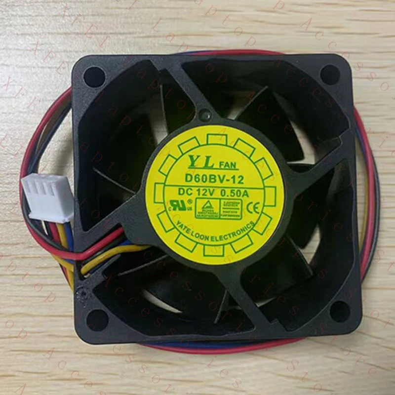 Фото Новый вентилятор охлаждения YATE LOON YaLn FAN D60BV-12 DC12V 0.50A, 2-проводной *tn №1