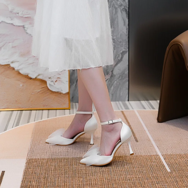 VIOCNE Туфли на квадратном каблуке женская обувь сандалии с острым носком