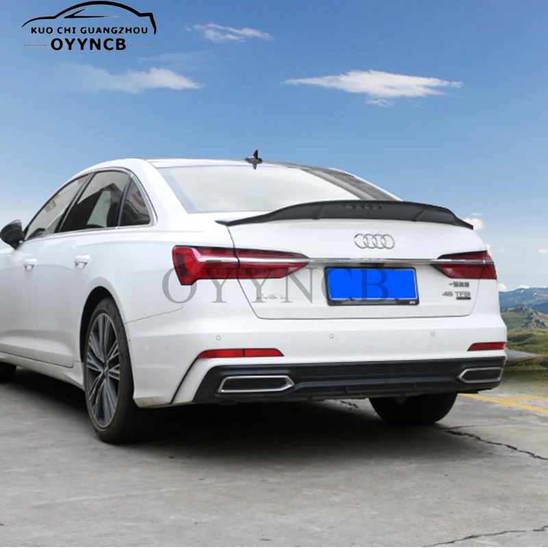 

for Audi A6 C8 2019 2020 Carbon Fiber / Forged carbon Rear Trunk Spoiler R Styles Rear Trunk Boot Lip Wing Spoiler Lip