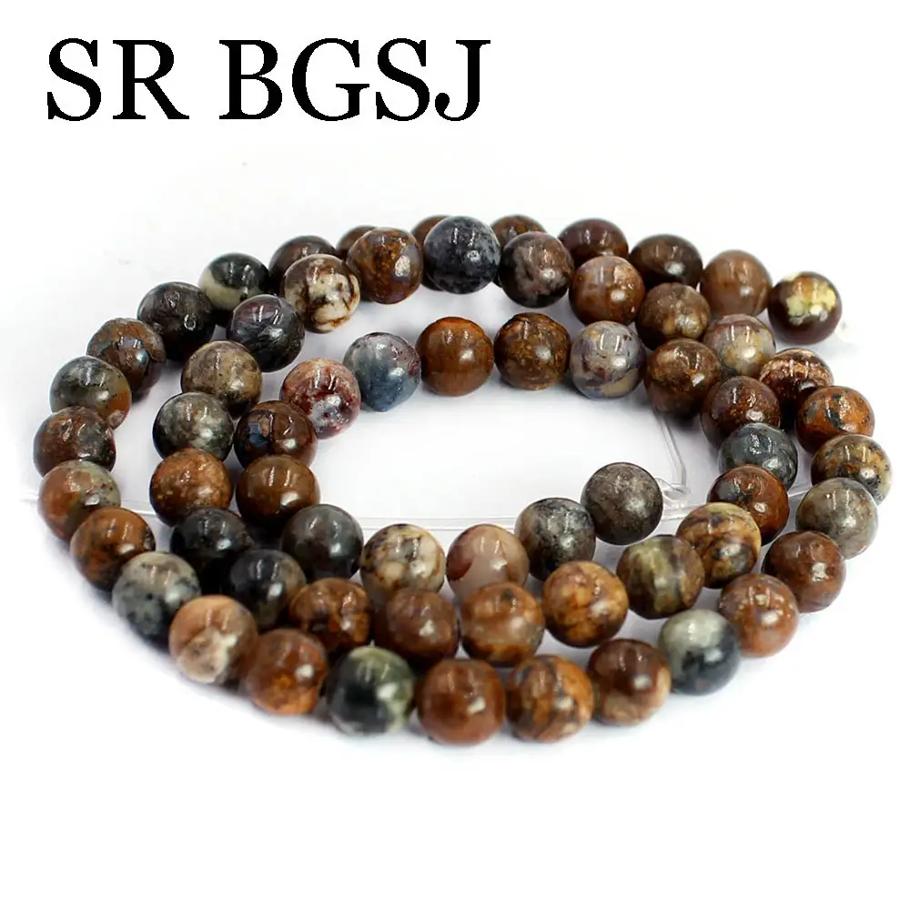 6, 8, 10, 12 мм, натуральная круглая пьестерзитовая жаба, зеленая нить, 15 дюймов