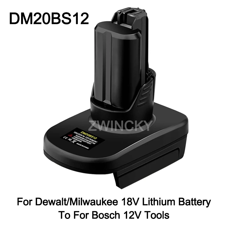 Адаптер для аккумуляторов Makita/Dewalt/Milwaukee/Bosch 18В к инструменту Bosch 12В
