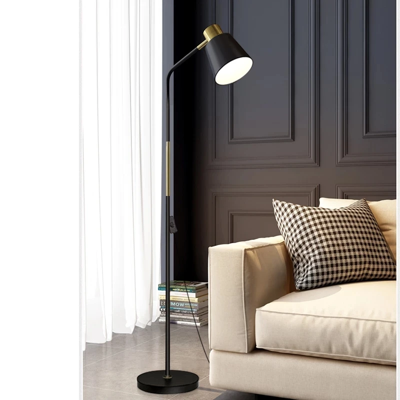 

Modern LED Floor Lamps Adjustable Corner Lights Black White Green Standing Lights Studio Retro Tripod Light Head Reading Lights