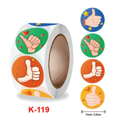 

500 шт., наклейки с надписью «Thank You»