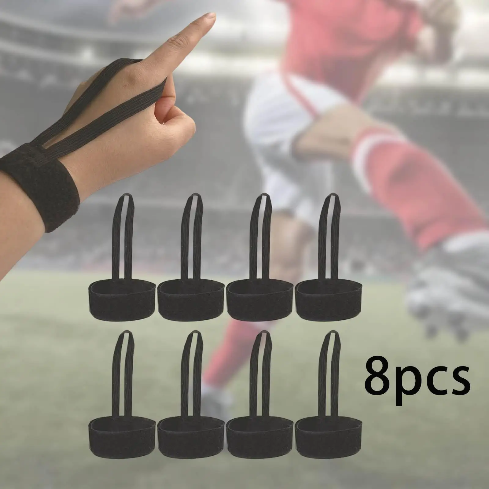 

8x Football Down Indicator Wrist Football Referee Gear Breathable Comfortable Referee Wristbands for Match Pracitce Accessories