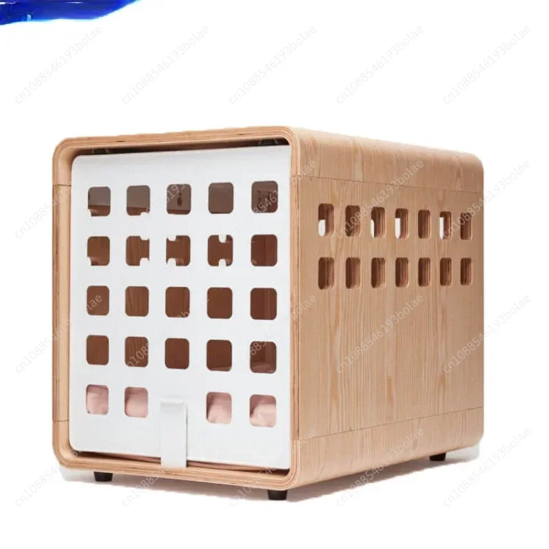 Pet Cage soft Dog Sliding Door Furniture Style Wood Wooden Wire Home House Indoor Rustic Kennel Fable Crate