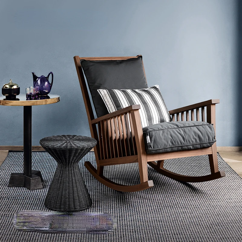 Comfortable Simple Single Balcony Rocking Chair
