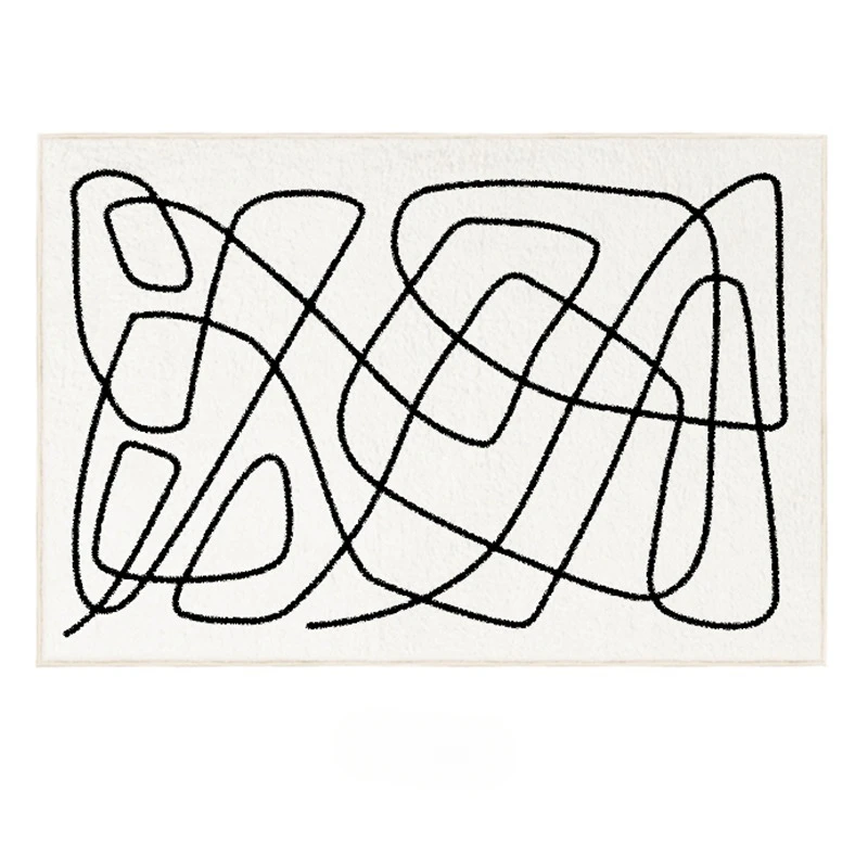 

Черно-белые полосатые ковры из полиэстера для гостиной и спальни