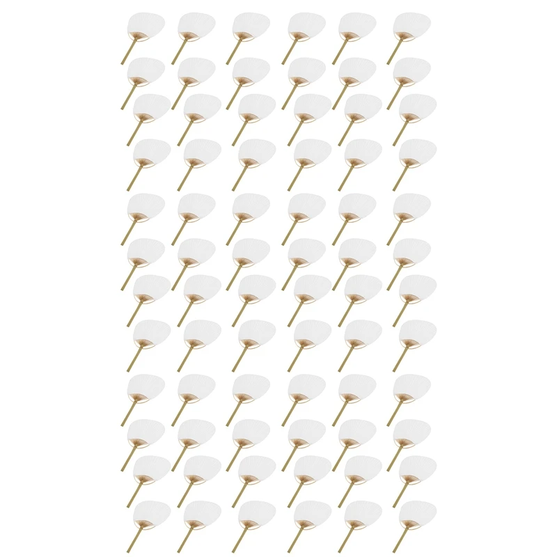 

72X Wedding White Paddle Fan For Wedding Decoration