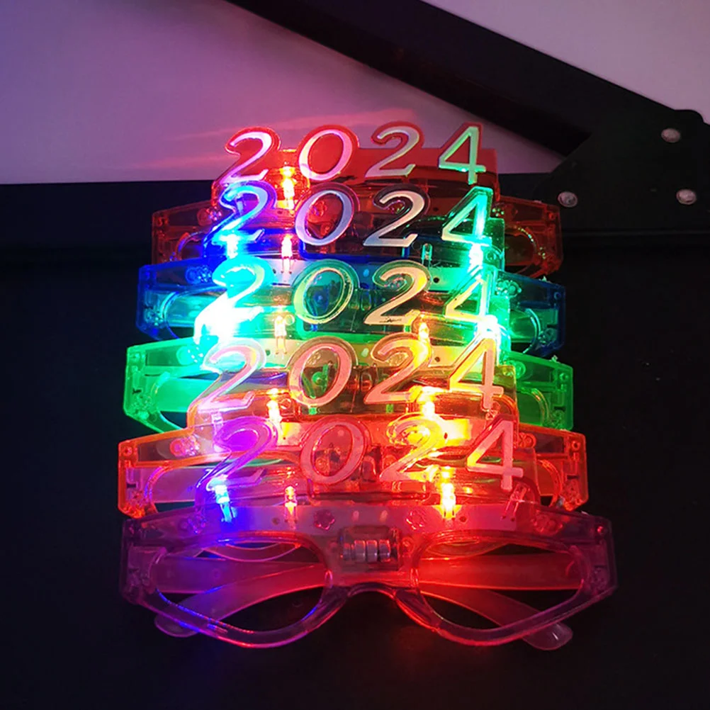 

4Pcs Glow In The Dark Party Glowing Light Up Glasses LED Led Glasses Party Eyeglasses Decors