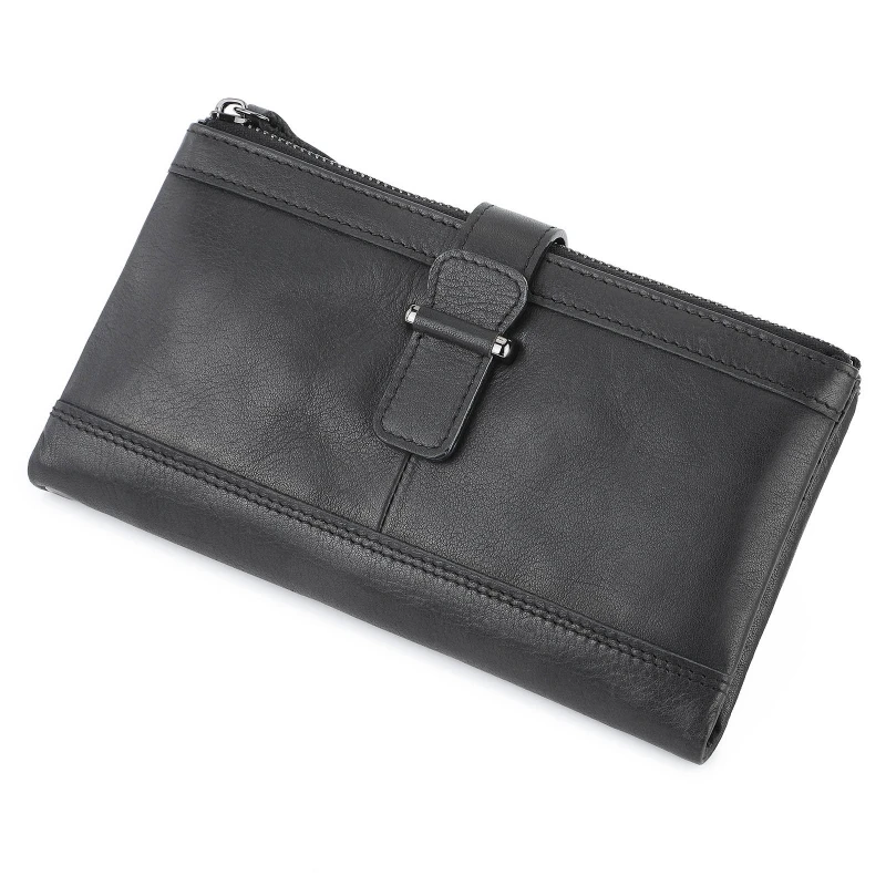 

Men's Vintage Leather Long Bifold RFID Wallet Passport Holder Multi-functional Credit Card Case Business Purse