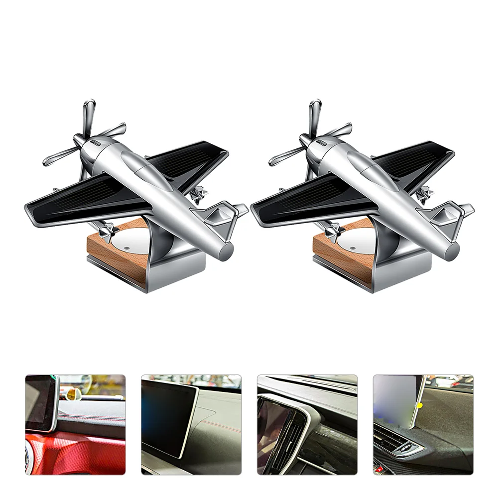 

Dashboard Aromatherapy Ornament Airplane Car Decor Solar Diffuser Air Helicopter Rotate Energy Auto Freshener Rotating