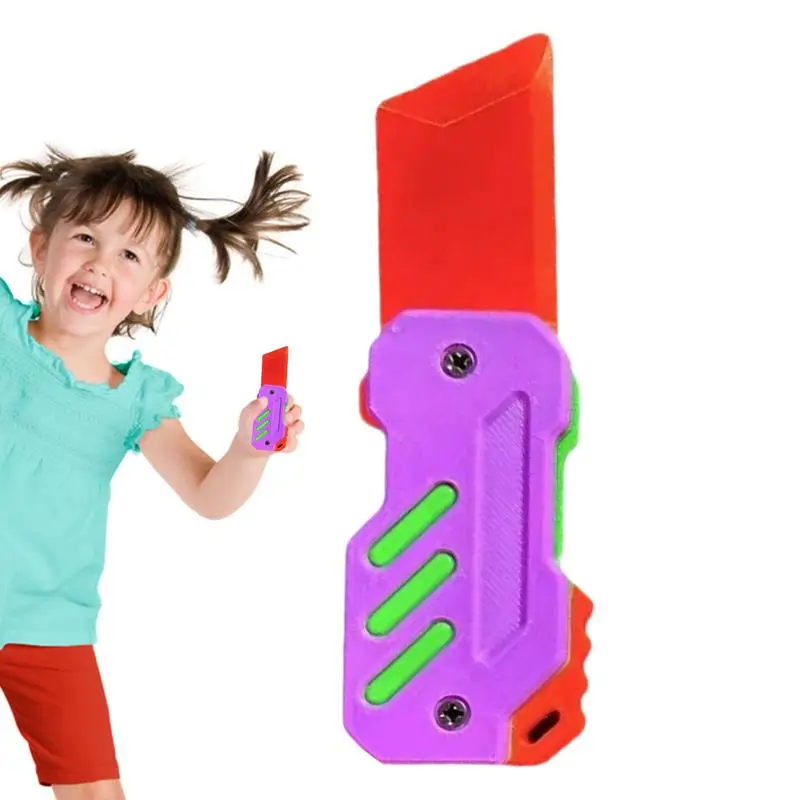 

3D гравитационные ножи для моркови, фиджет, игрушки для детей, маленькая игрушка, 3D печать, пластиковый нож для моркови