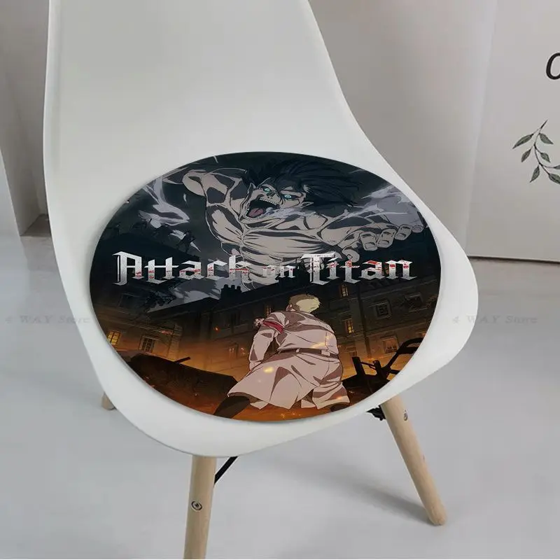 Коврик на сиденье с завязками из аниме атака Титанов мягкая плюшевая подстилка