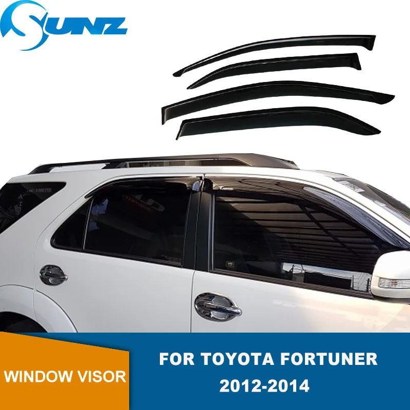 Window Visor For Toyota Fortuner 2012 2013 2014 Window Vent Visor Sun Rain Deflector Guard Rainwear Rain Shield Shelters SUNZ