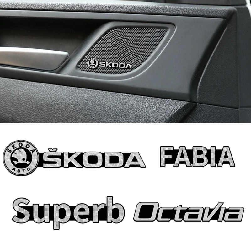 4 шт. автомобильные наклейки для Skoda Superb Yeti Karoq Kamiq Octavia FABIA |