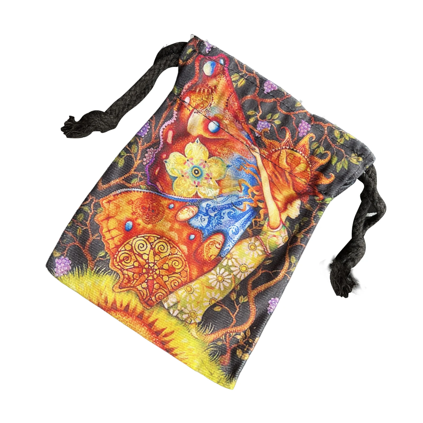 

Сложный флисовый портативный Таро, карман для карт, карман на шнурке, карман на шнурке для карт, X