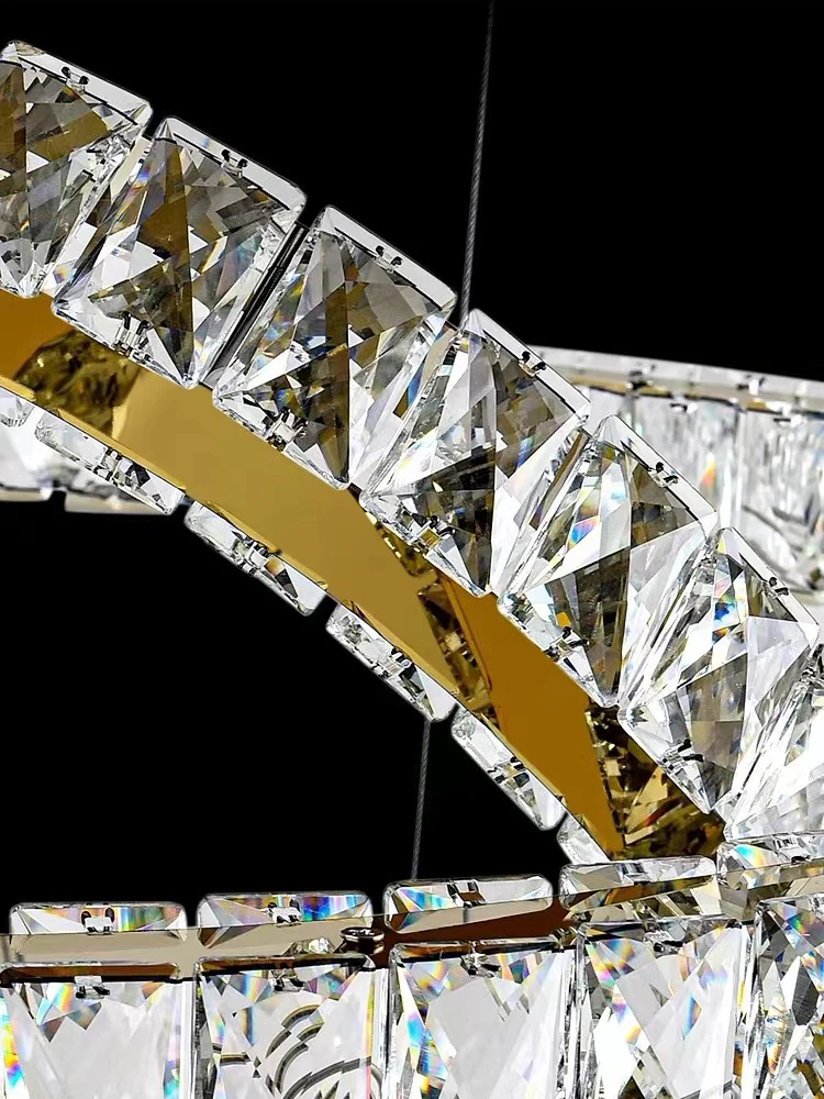 Современная хрустальная круглая светодиодная люстра K9 домашнее освещение