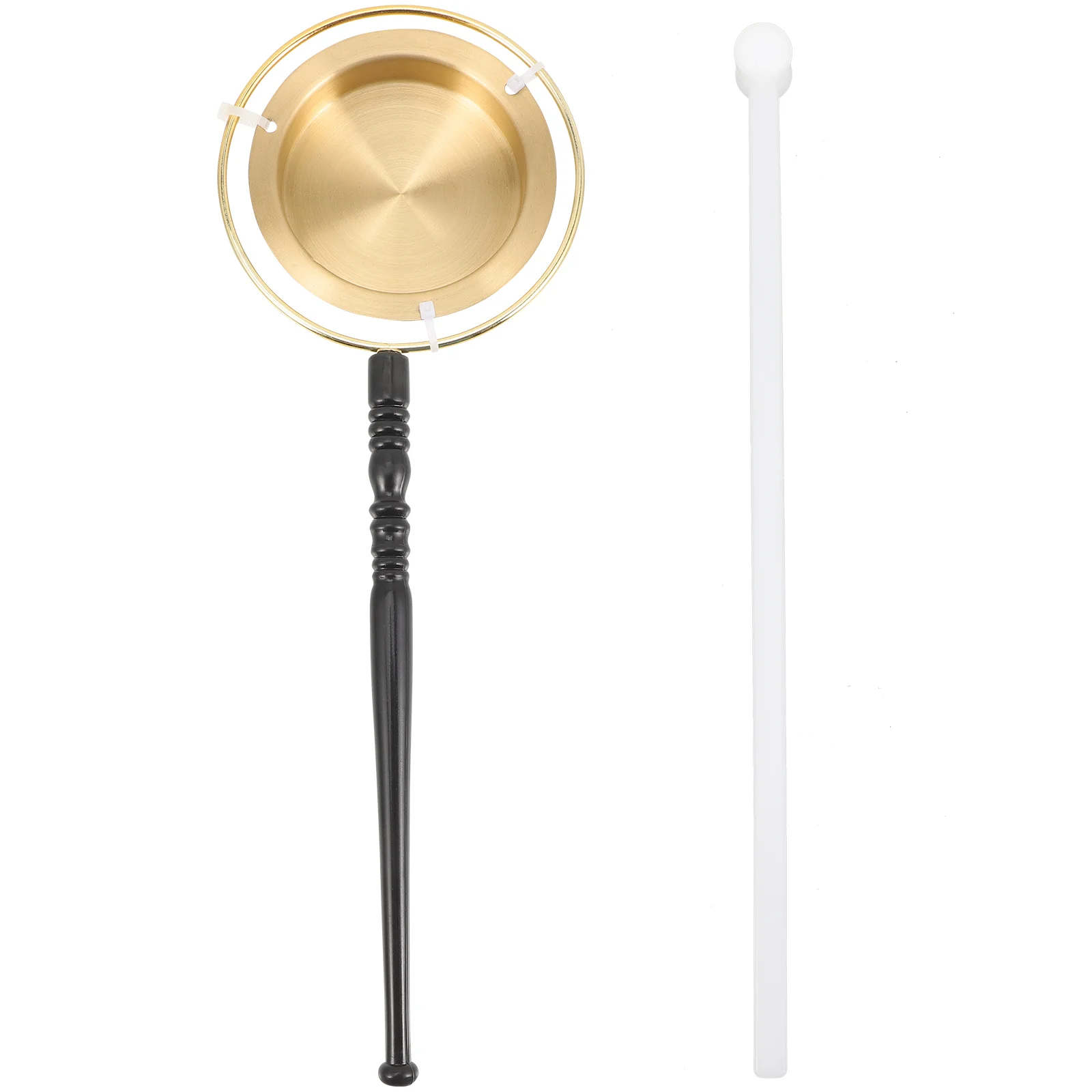 

1 Set Delicate Percussion Instrument Temple Copper Yin Qing With Mallet Ornament Buddhism Supply