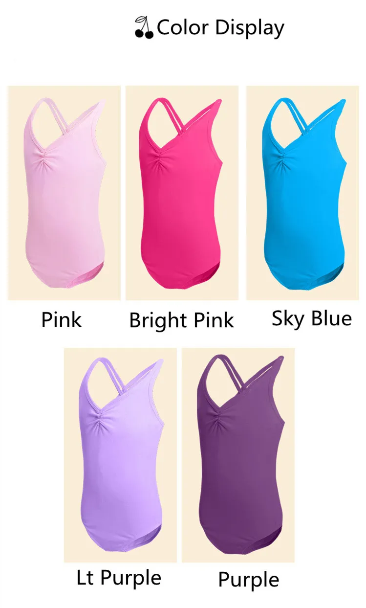 Двойной ремешок камзол гимнастический купальник для девочек занятий балетом