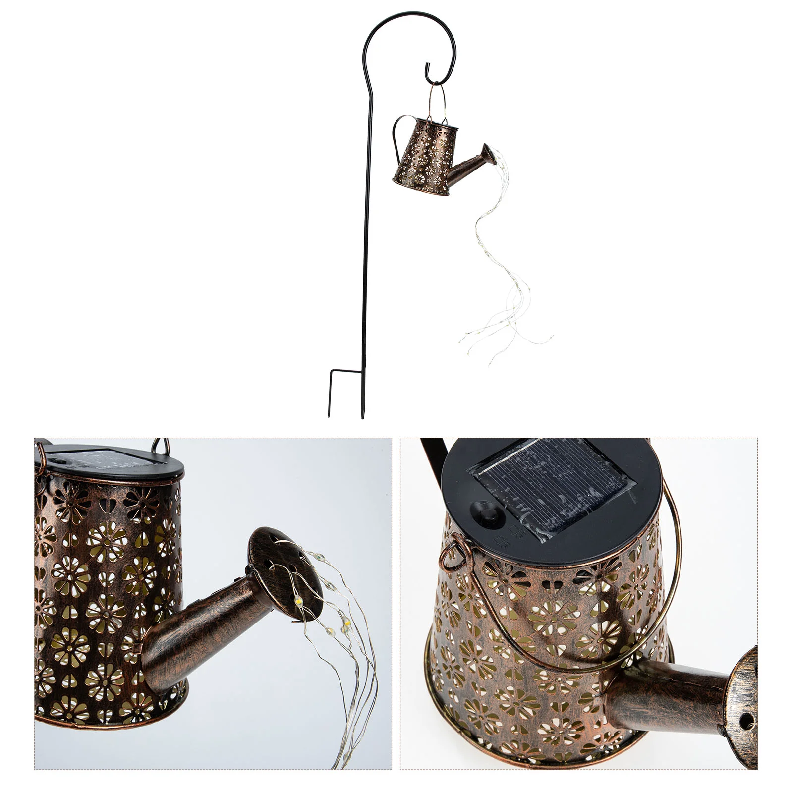 

Kettle Shaped Solar Lantern Hanging LED Solar Light Lamp for Garden Yard