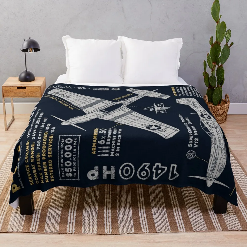 

P51 Mustang Throw Blanket Sofas Baby Blanket Summer Cottons