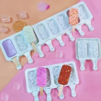 ice cream mold silicone mold diy ellipse ice cream creative pastry mould ice cream makers chocolate mold popsicle mold