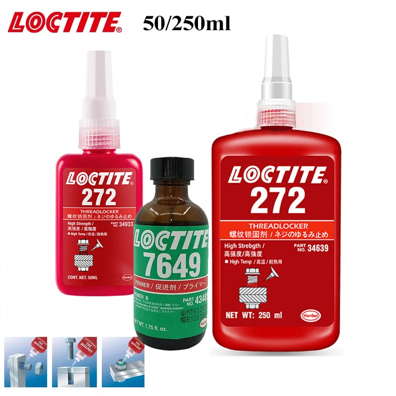 

50ml 250ml Loctite 272 7649 glue strong sealing thread glue high-strength anti-loose locking agent anaerobic glue