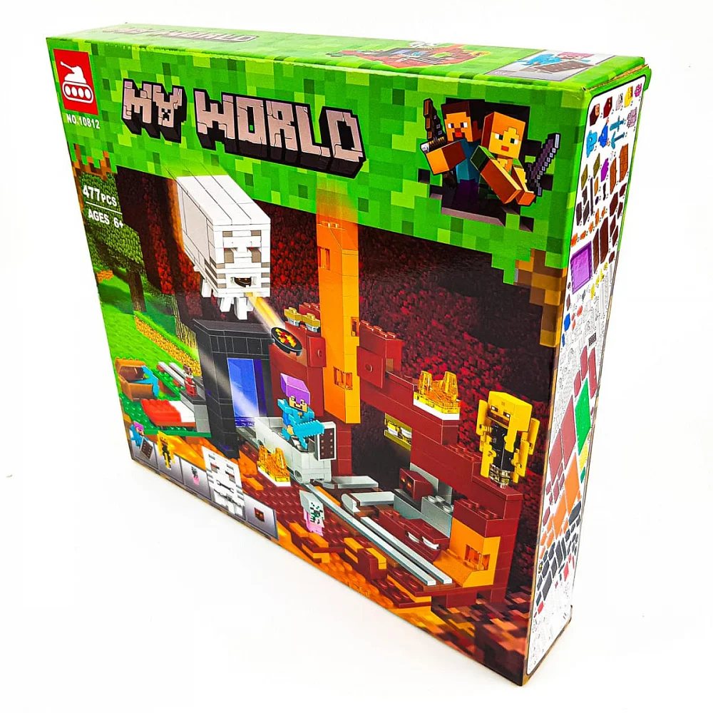 Конструктор Minecraft Майнкрафт Портал в Подземелье MyWorld BlocksWorld 10812 (477 деталей) Lego Лего